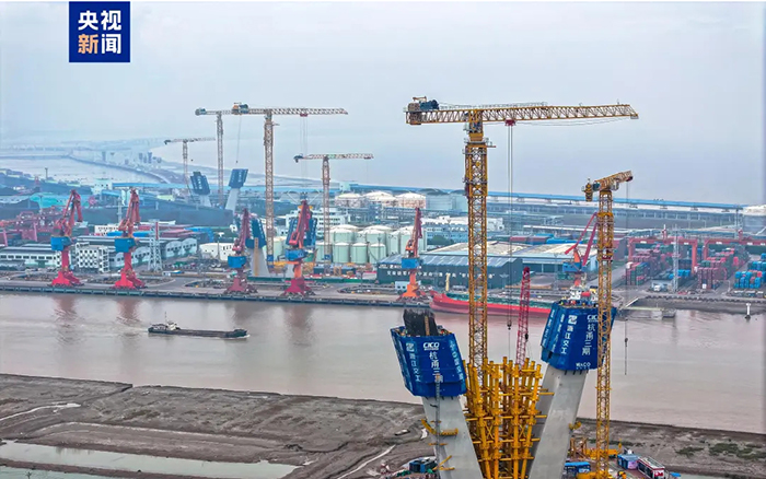 央视聚焦！beats365官方唯一网站超大塔助建世界级桥梁工程！