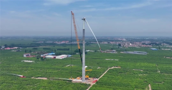 “全球第一吊”再临燕赵！166米，XCA4000助力华北绿电