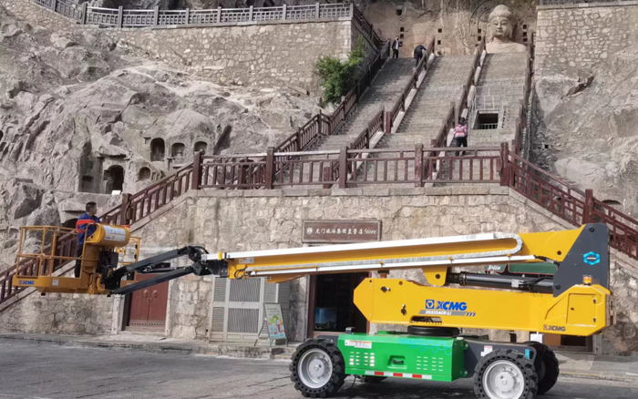 纯电高空作业平台文物景区维护产品应用