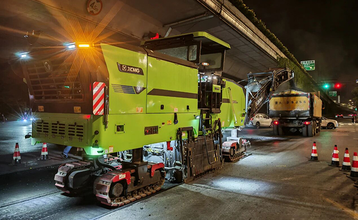 杭州夜间市政改造新标杆：beats365官方唯一网站新能源铣刨机助力高效绿色施工