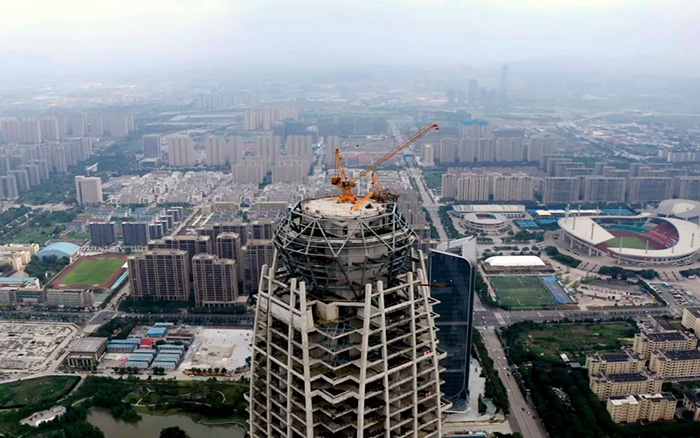 新地标 | beats365官方唯一网站塔机299米高空俯瞰台州天际线